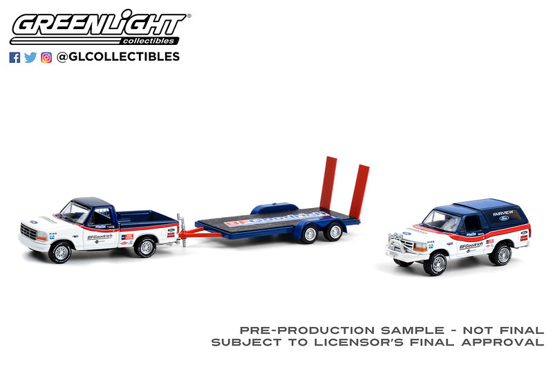 1992 Ford F-150 & 1992 Ford Bronco on Flatbed Trailer - Image 2