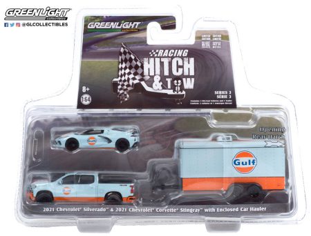 2021 Chevrolet Silverado & 2021 Chevrolet Corvette Stingray with Enclosed Car Hauler