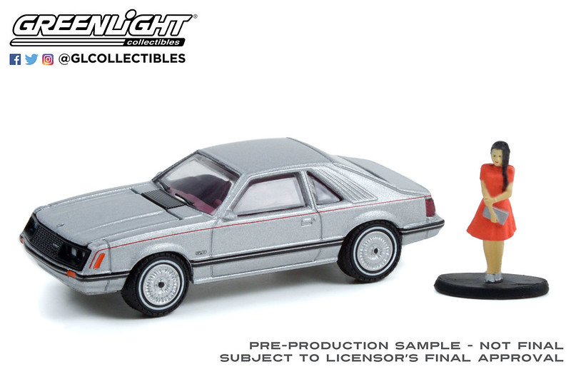 1979 Ford Mustang Coupe Ghia with Woman in a Dress