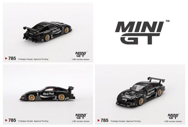 Mini GT 1/64 Mazda RX-7 Liberty Walk Super Silhouette Noir - Boîte Fermée, édition Limitée