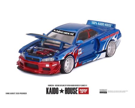 Nissan Skyline GT-R R34 Kaido House Flames V1