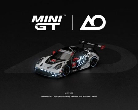Porsche 911 GT3 R (992) #77 AO Racing “Skeleton Rexy” 2026 IMSA Petit Le Mans – (Glow in the Dark)